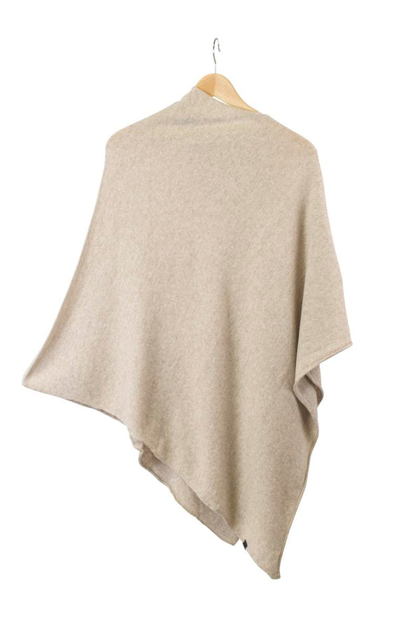 Ania Poncho-Beige Melange-KN Kati Niemi